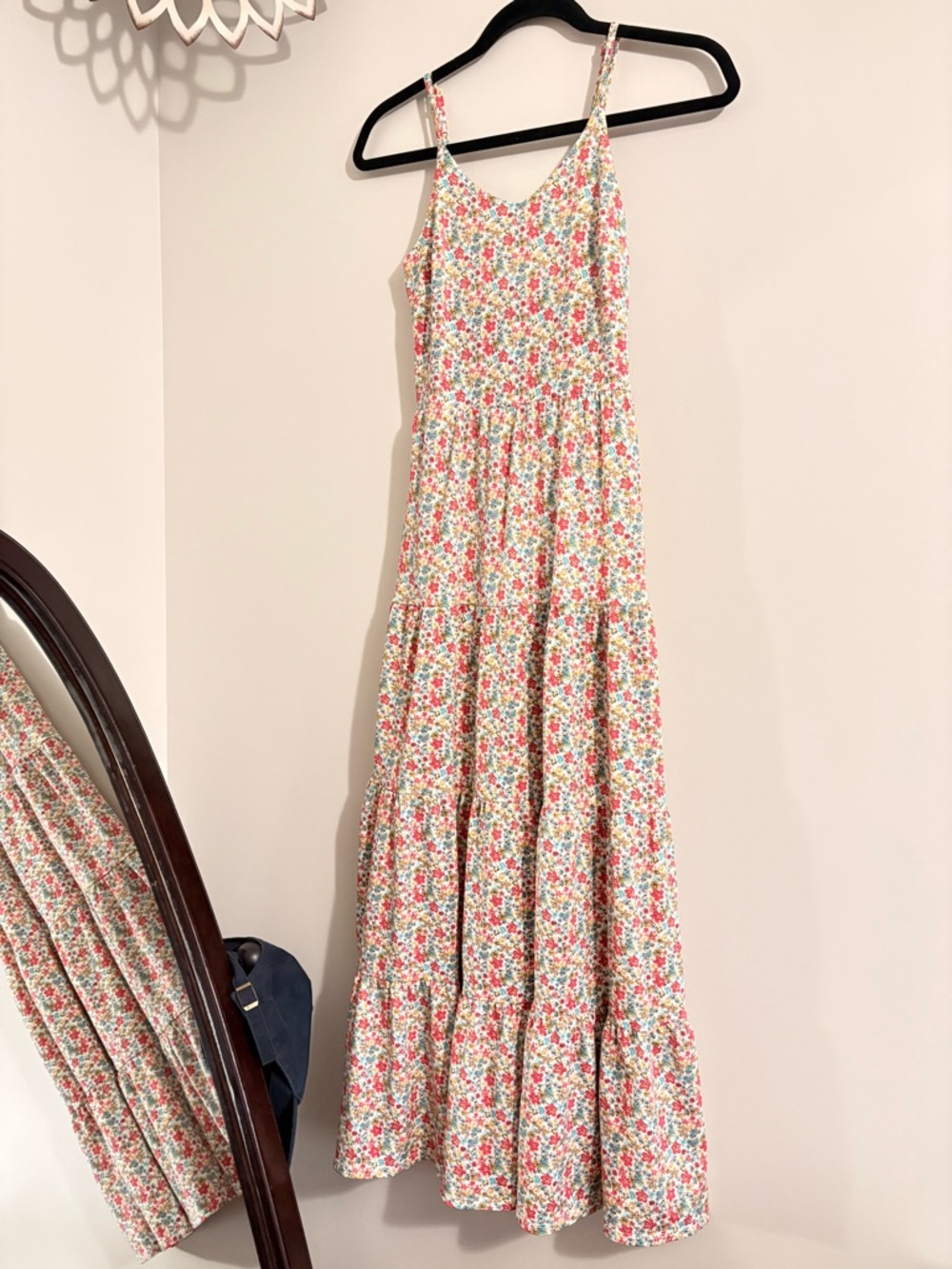 Monteau Floral Tiered Maxi Dress in Multicolor
